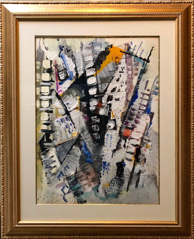 Roger Lersy Large Modernist French Abstract Expressionist Colorful