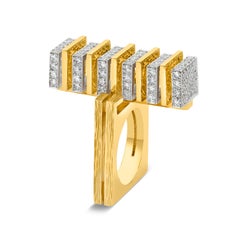 Roger Lucas For Cartier Diamond Modernist Cocktail Ring (bague de cocktail moderniste à diamants)