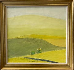 "Autunno", post-impressionista francese, olio su tela, paesaggio incorniciato, 1963