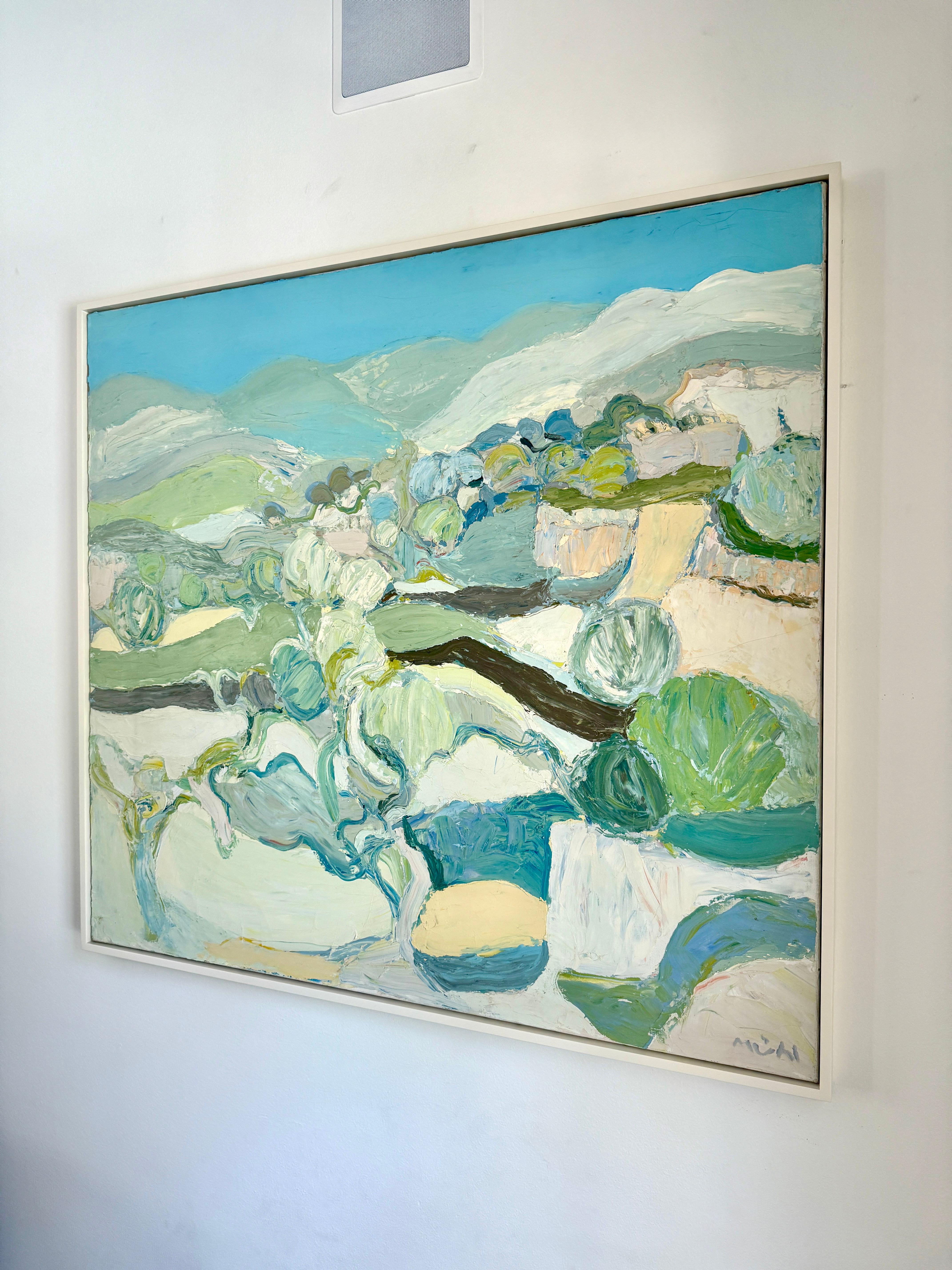 Campagne de Grasse (Grau), Abstract Painting, von Roger Mühl