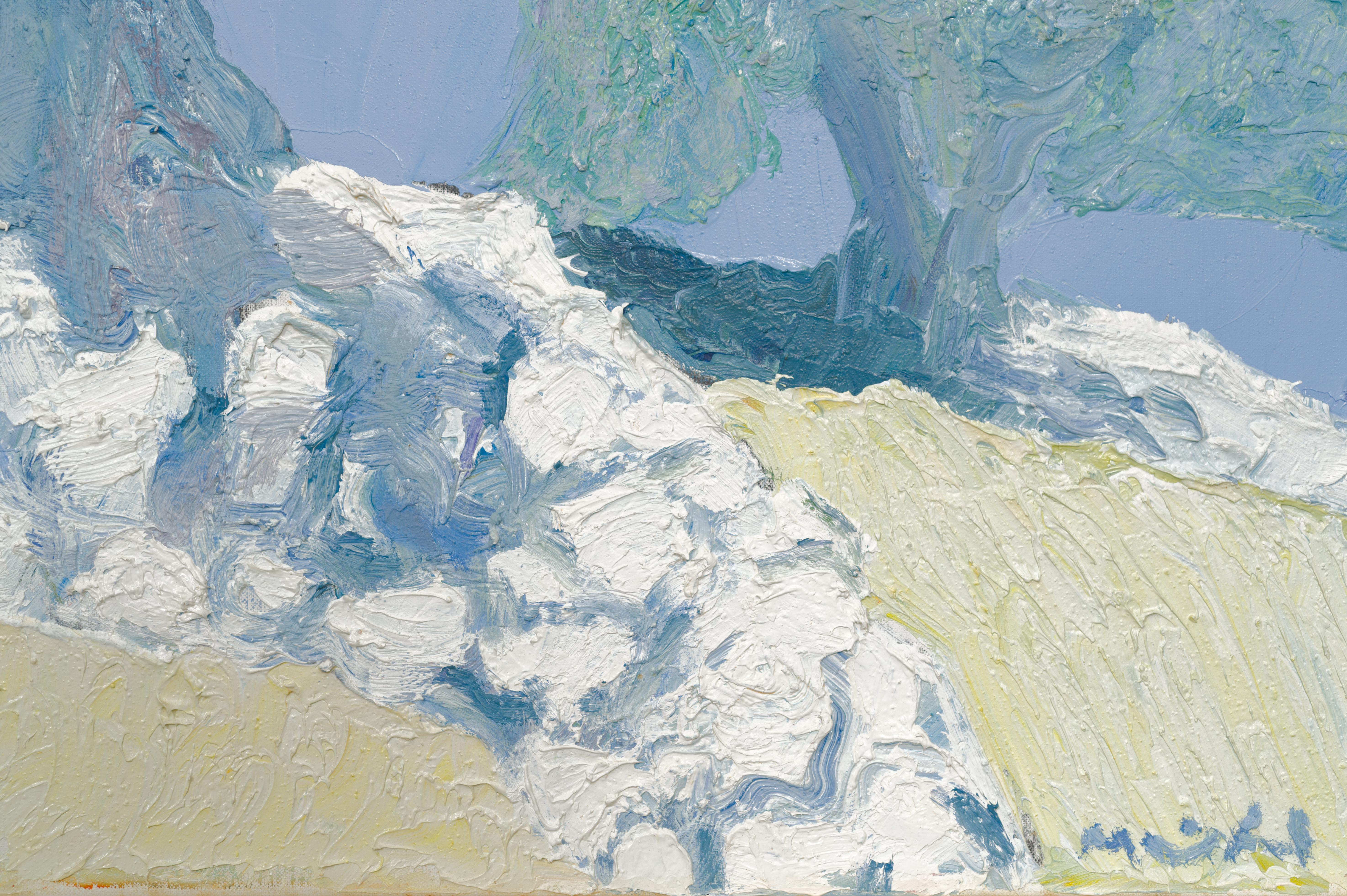 Oliviers (Blau), Landscape Painting, von Roger Mühl