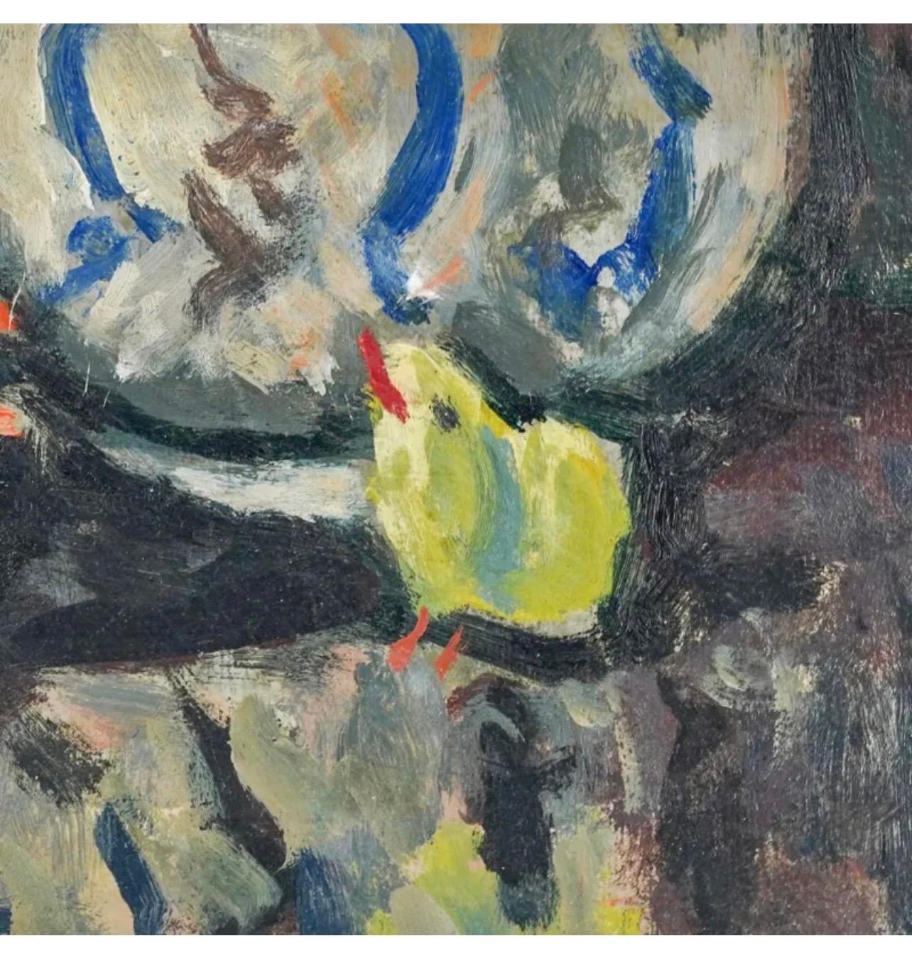 Roger Muhl Natura morta fauvista Cactus Ecole de Paris Pittura a olio francese Paques in vendita 3