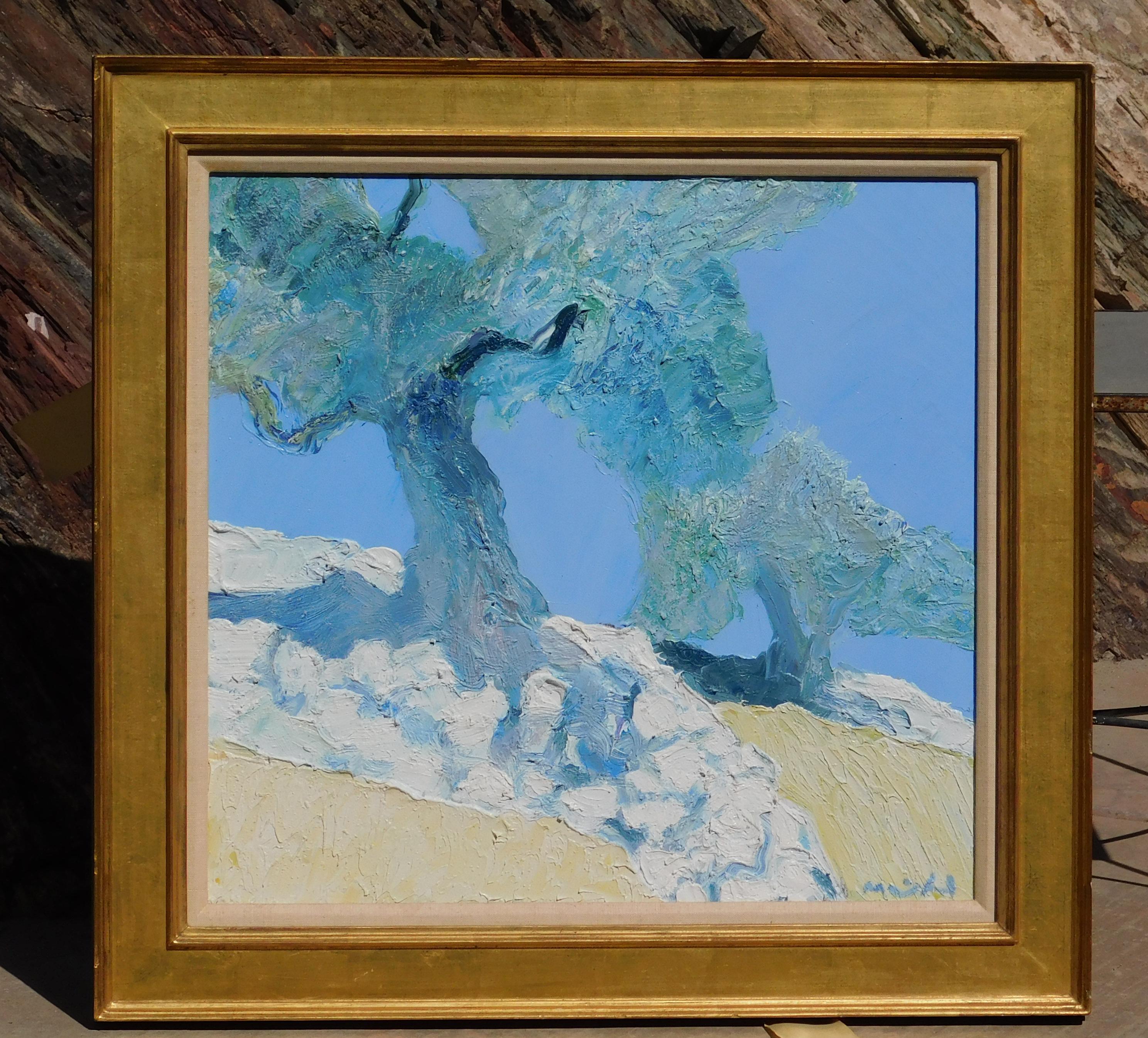 Olio su tela di un artista francese - Oliver (Albero d'ulivo) 2