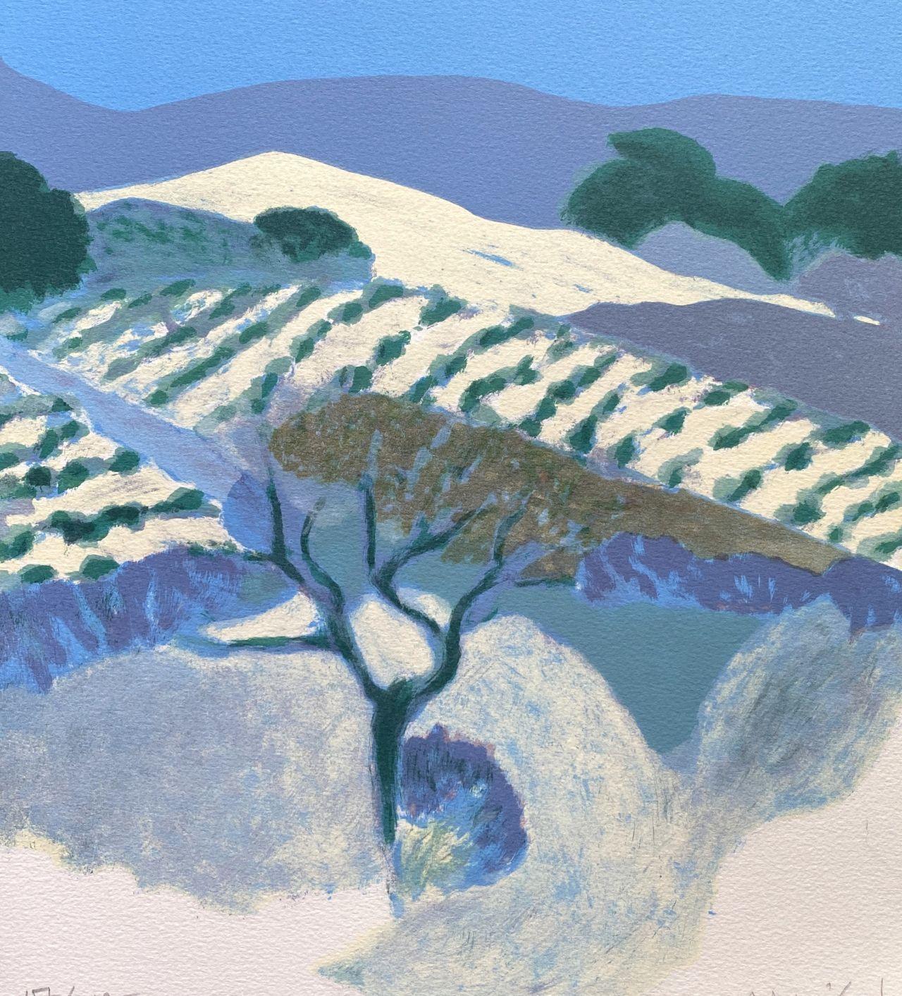 Landscape in Provence - Original Lithograph Hand Signed and Numbered - Mourlot - Print by Roger Mühl