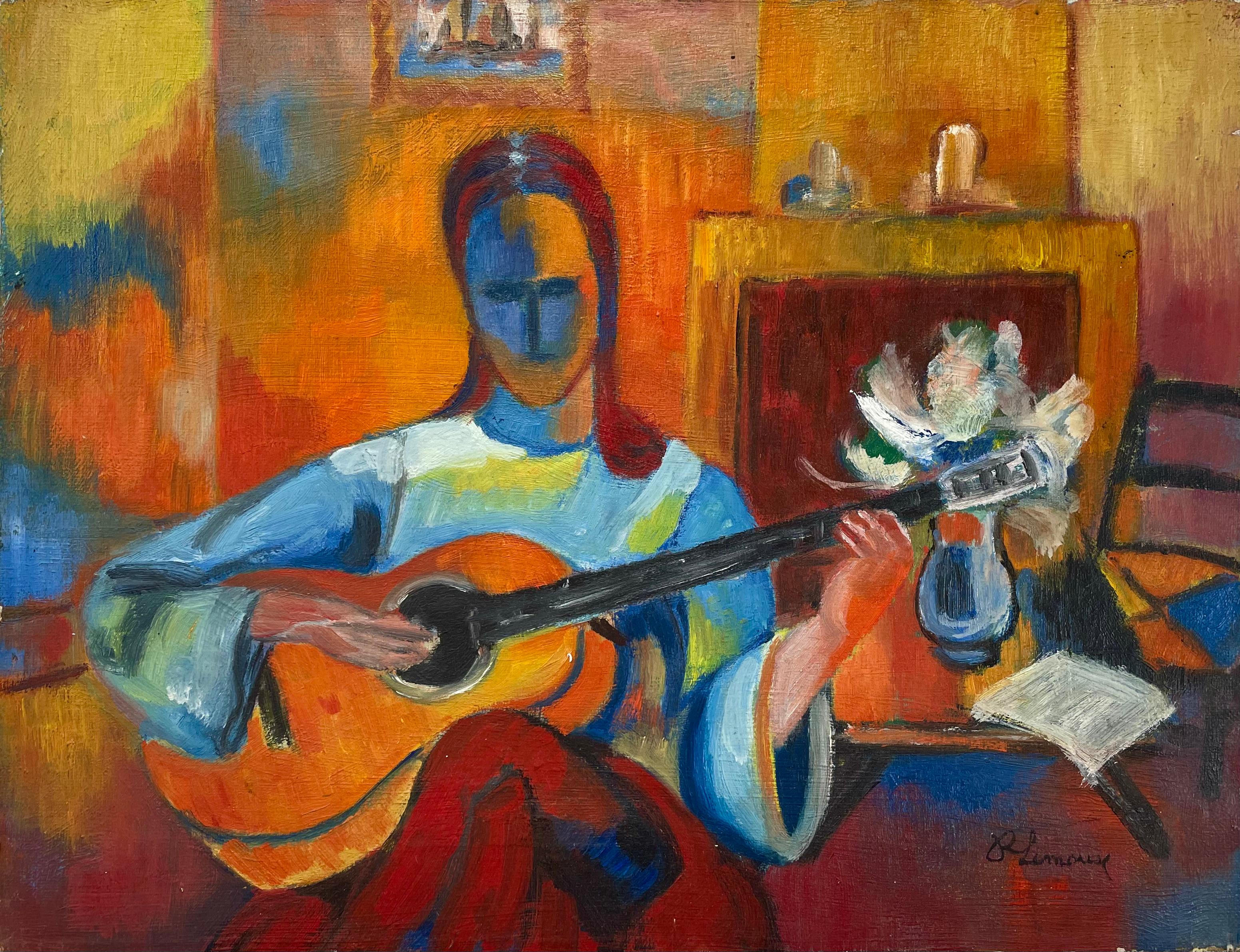 Guitar Player - Painting by Roger Marcel Limouse