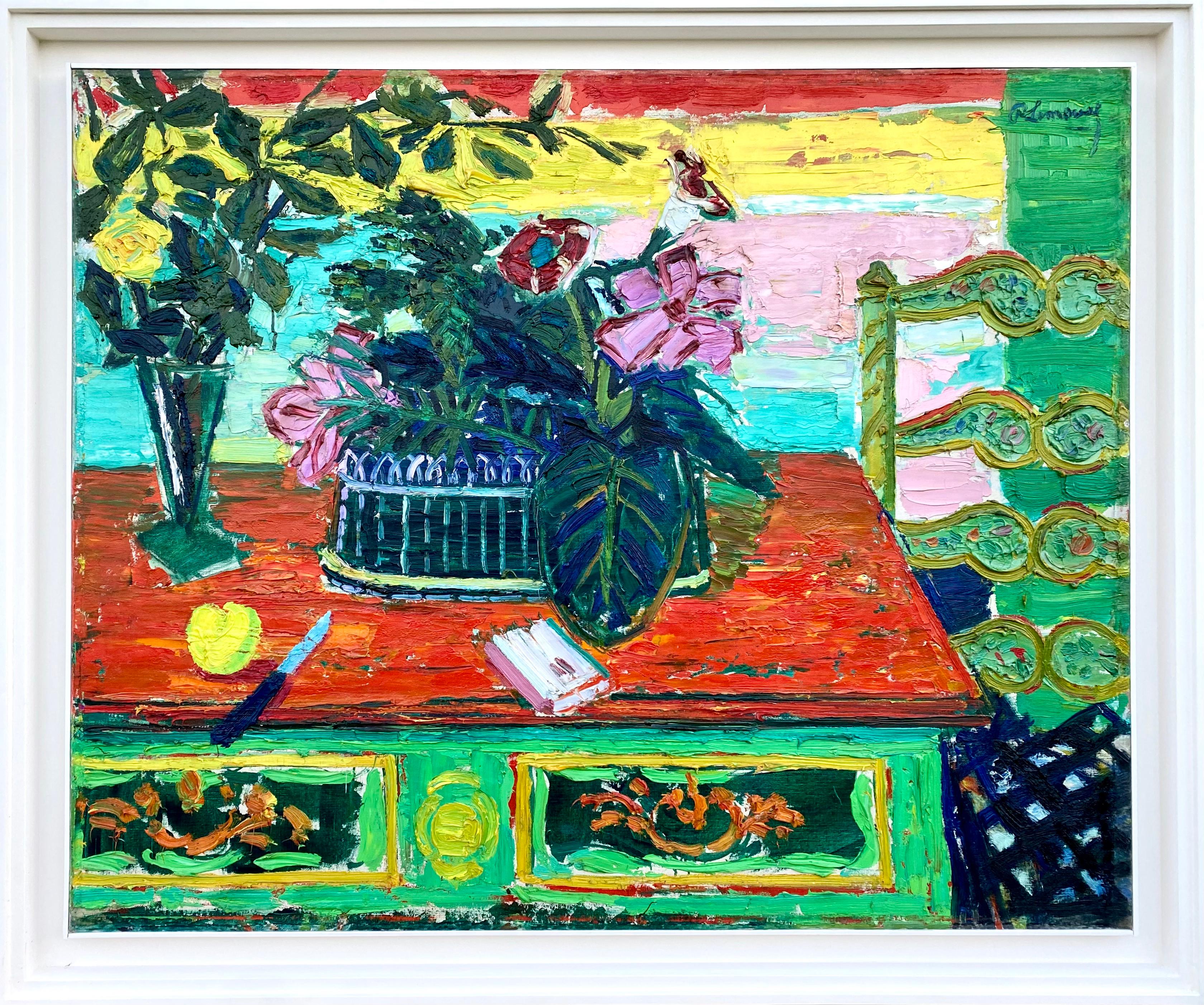 Roger Marcel Limouse, 1894 - 1989, Français, Intérieur avec fleurs - Nature Morte