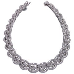 Roger Mathon for Cellini NYC 18 Karat Gold, 25.45 Carat Diamond Braided Collar