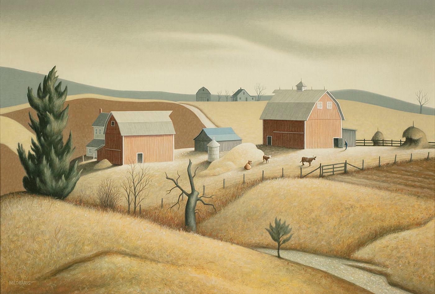 Roger Medearis Landscape Painting - Missouri Farm
