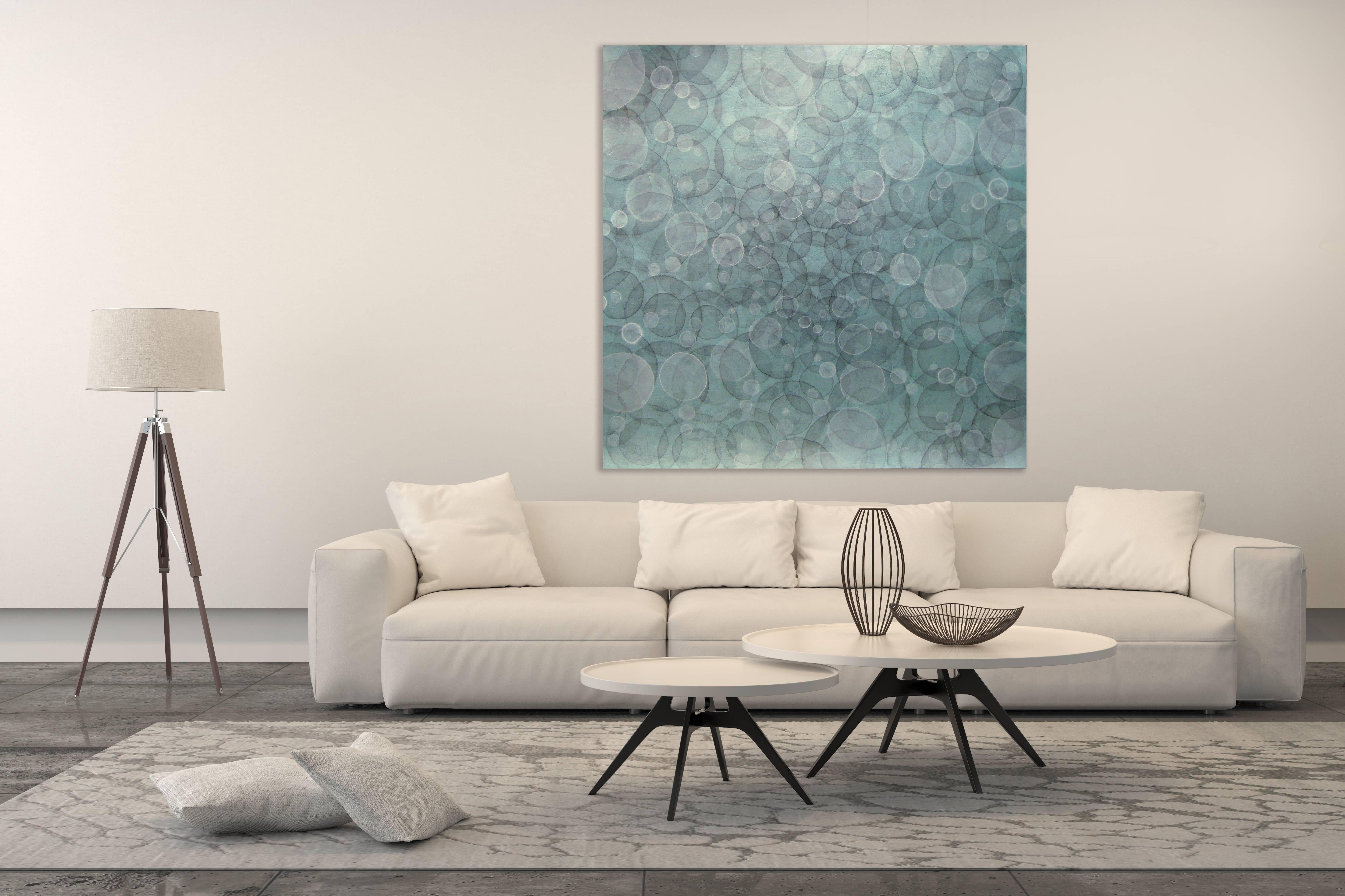 'Inflorescence', Large Modern Iridescent Acrylic Color-Changing Painting 2