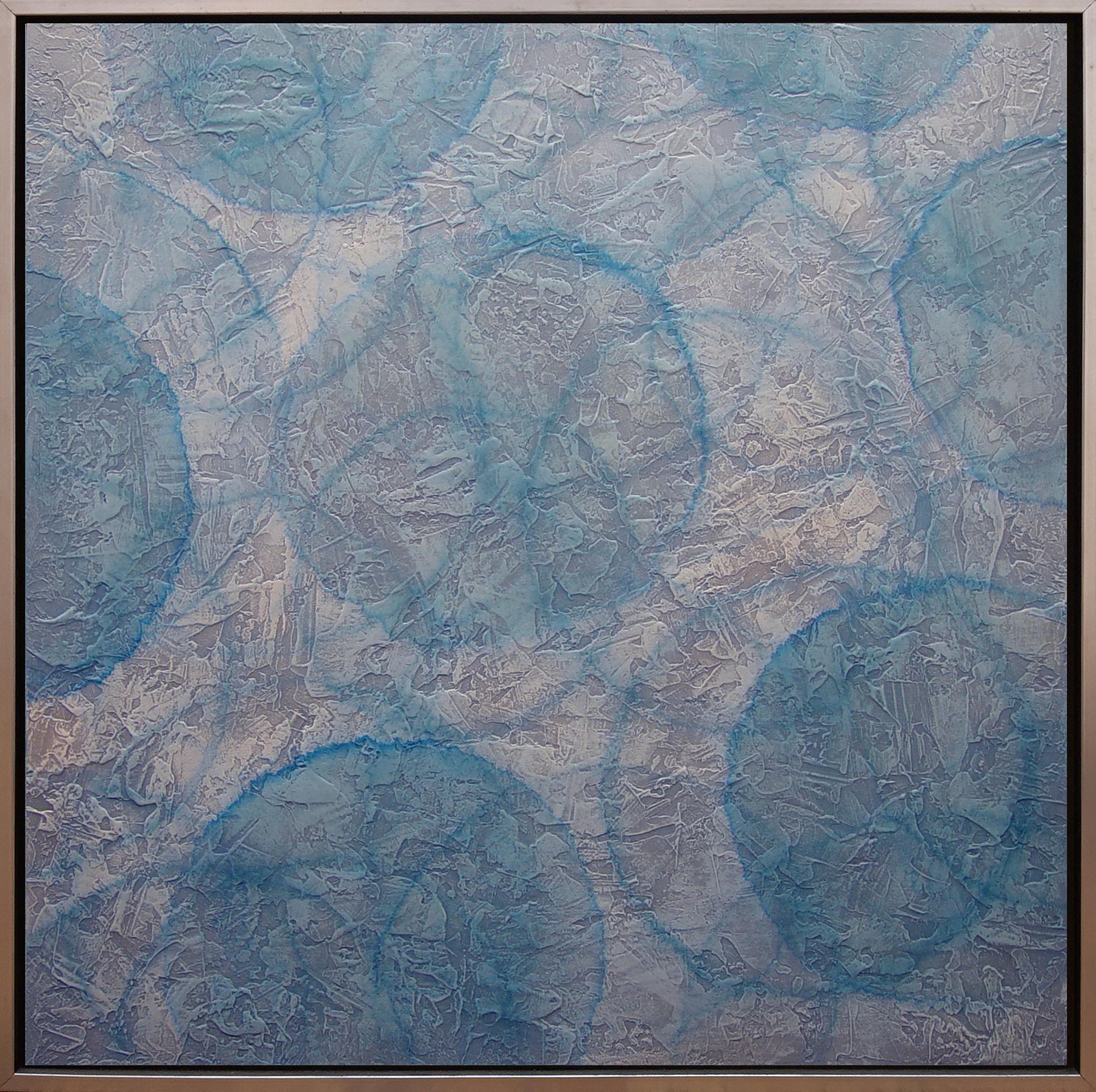 Roger Mudre Abstract Painting - 'Senecio', Modern Iridescent Acrylic Geometric Painting