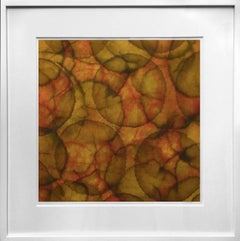 'Spergularia', Modern Iridescent Green Red Orange Color-Changing Painting