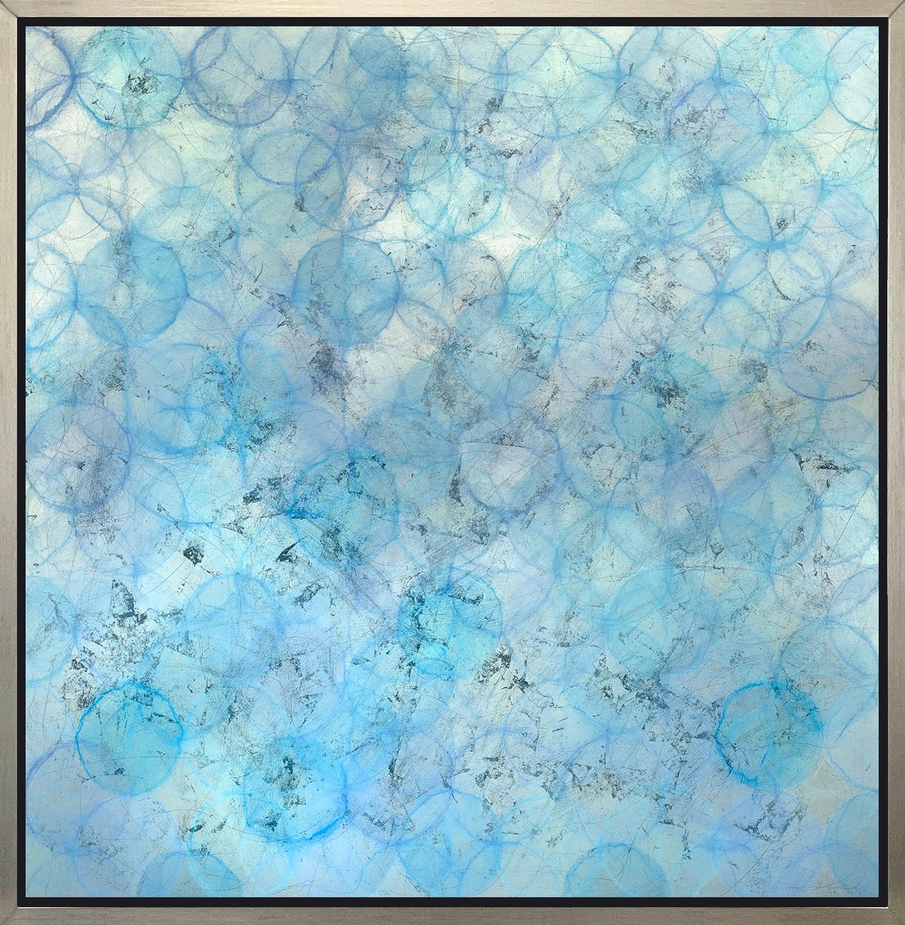 Roger Mudre Abstract Print - "Brunnera, " Framed Limited Edition Giclee Print, 24" x 24"