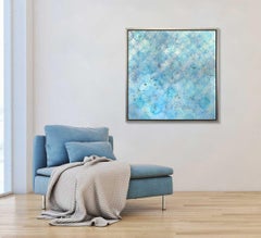"Brunnera, " Lámina Giclée enmarcada de edición limitada, 53" x 53"