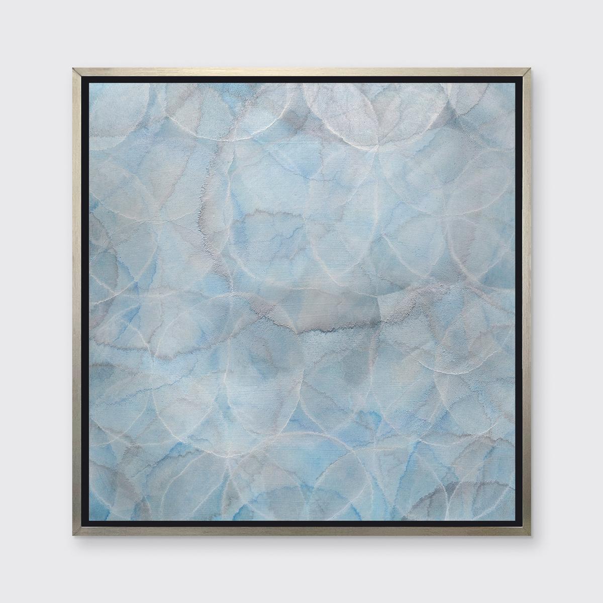 „Calumba“, gerahmter Giclee-Druck in limitierter Auflage, 48 Zoll x 48 Zoll (Grau), Abstract Print, von Roger Mudre