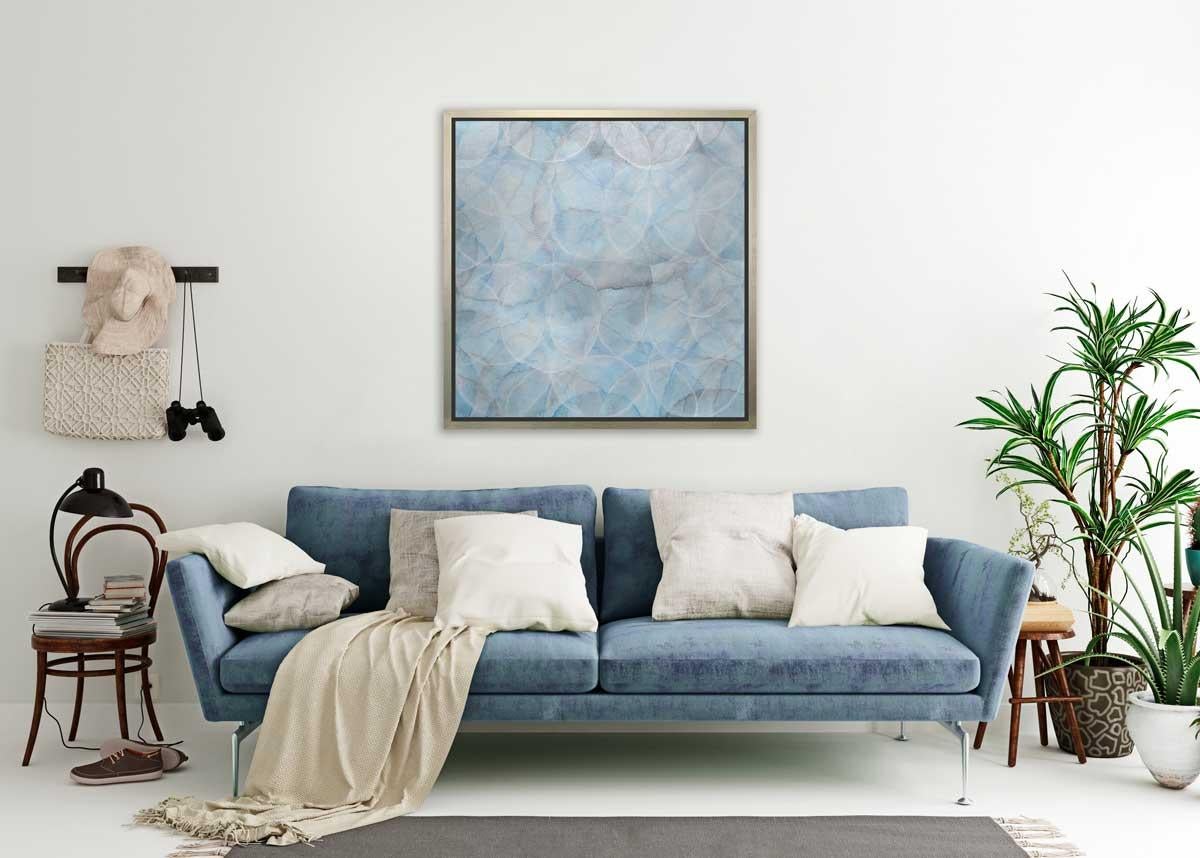„Calumba“, gerahmter Giclee-Druck in limitierter Auflage, 53 Zoll x 53 Zoll – Print von Roger Mudre