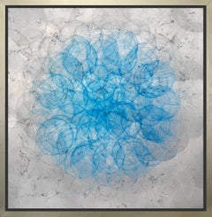 "Centaurea, " Framed Limited Edition Giclee Print, 24" x 24"