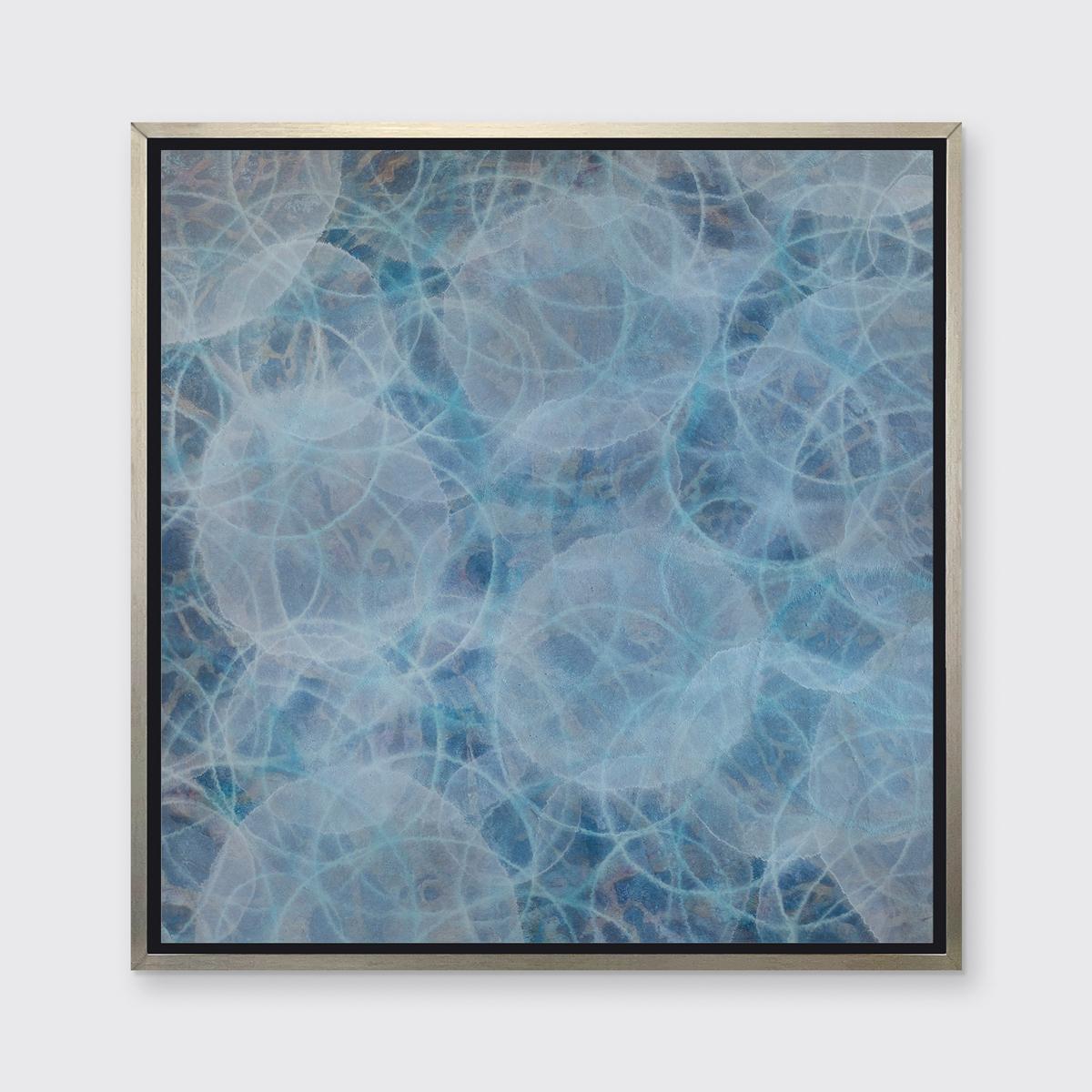 « Convolvulos », imprimé giclée encadré en édition limitée, 76,2 x 76,2 cm - Bleu Abstract Print par Roger Mudre