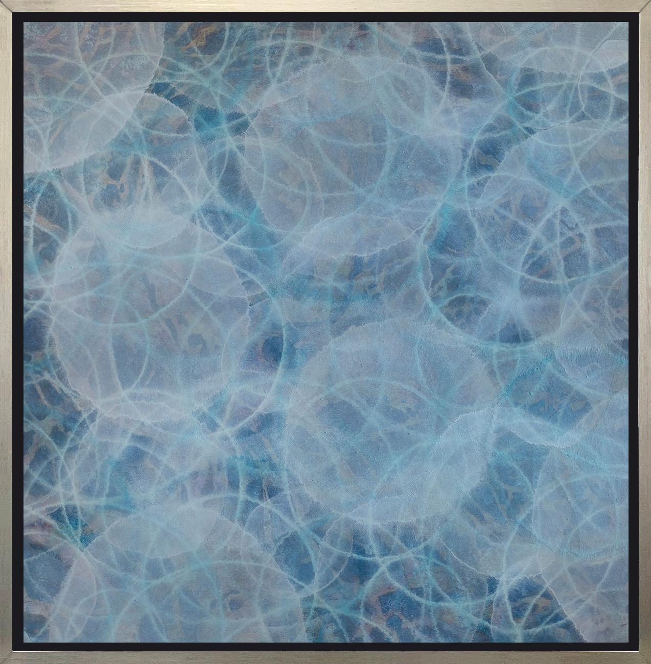 Roger Mudre Abstract Print - "Convolvulos, " Framed Limited Edition Giclee Print, 30" x 30"