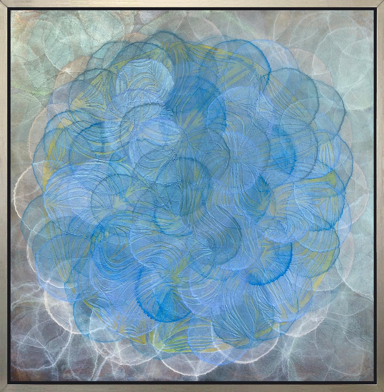 Roger Mudre Abstract Print - "Ginkgophyta, " Framed Limited Edition Giclee Print, 24" x 24"