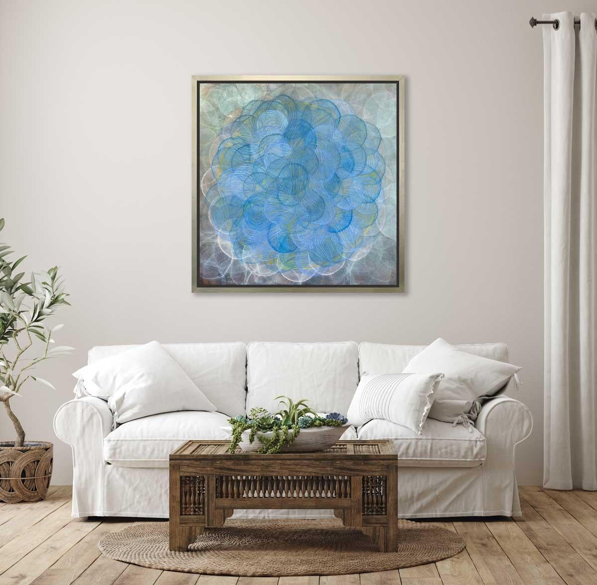 „Ginkgophyta“, gerahmter Giclee-Druck in limitierter Auflage, 48 Zoll x 48 Zoll – Print von Roger Mudre