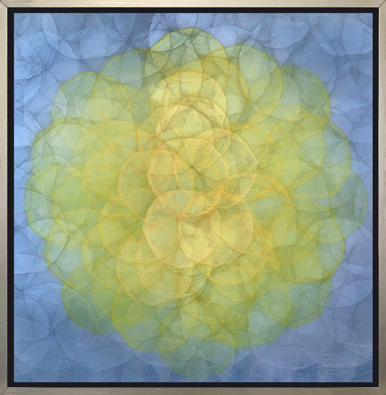 Roger Mudre Abstract Print - "Triteleia, " Framed Limited Edition Giclee Print, 30" x 30"