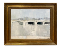 Roger MUHL - Olio su tela - Titolo: La Seine a l'institut, 1963