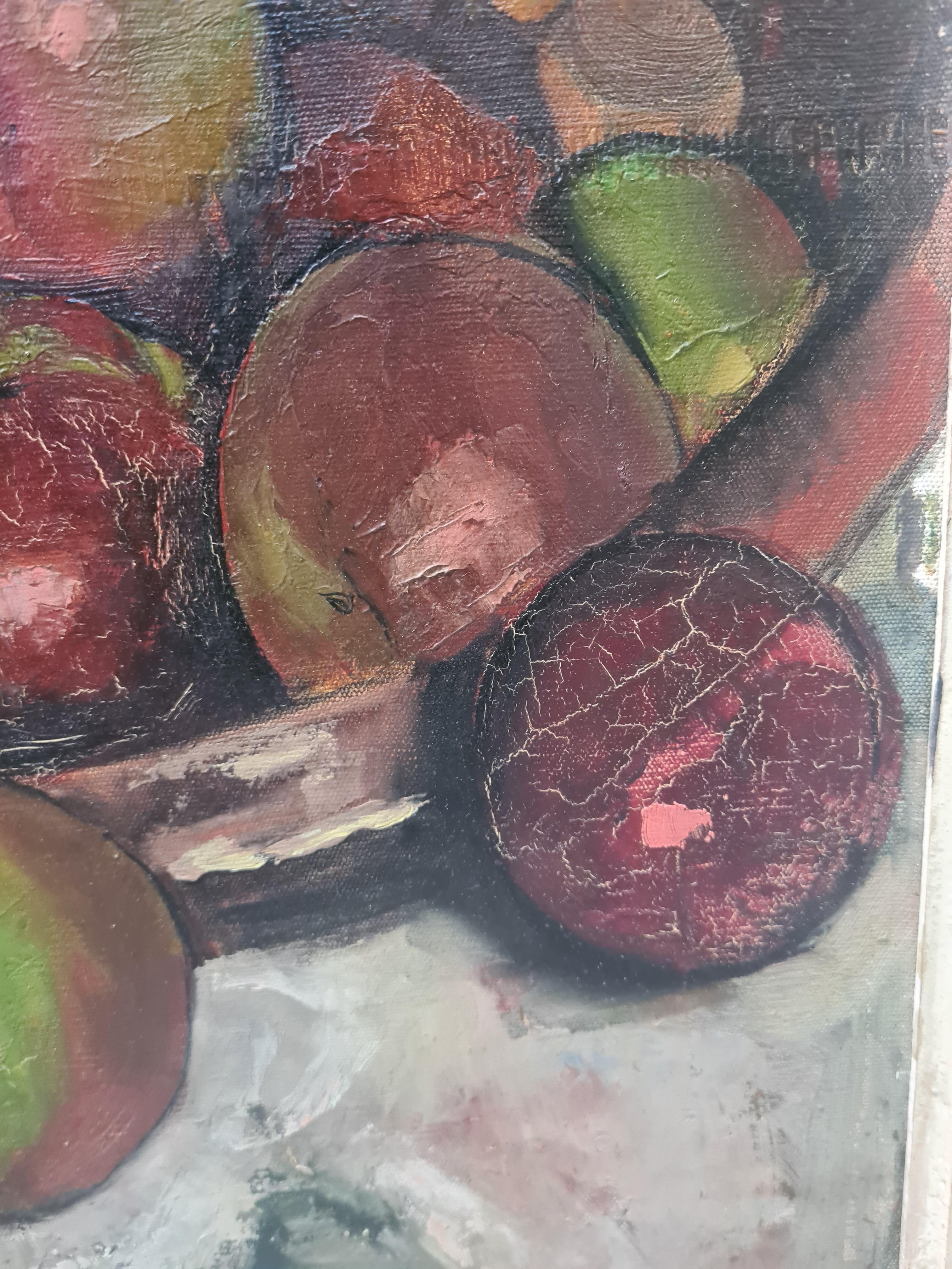 Still Life with Apples and Flowers, School of Paul Cezanne For Sale 5