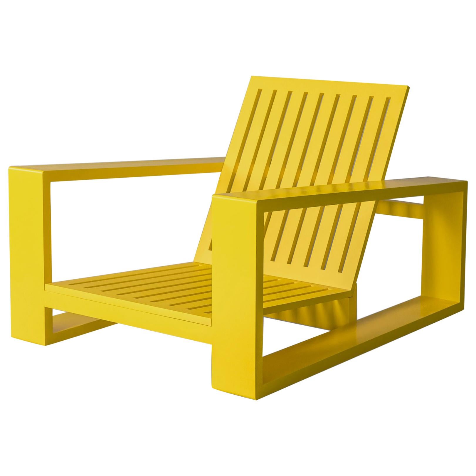 Kipp Stewart Style Patinated Aluminium Roped Outdoor Chairs at 1stdibs