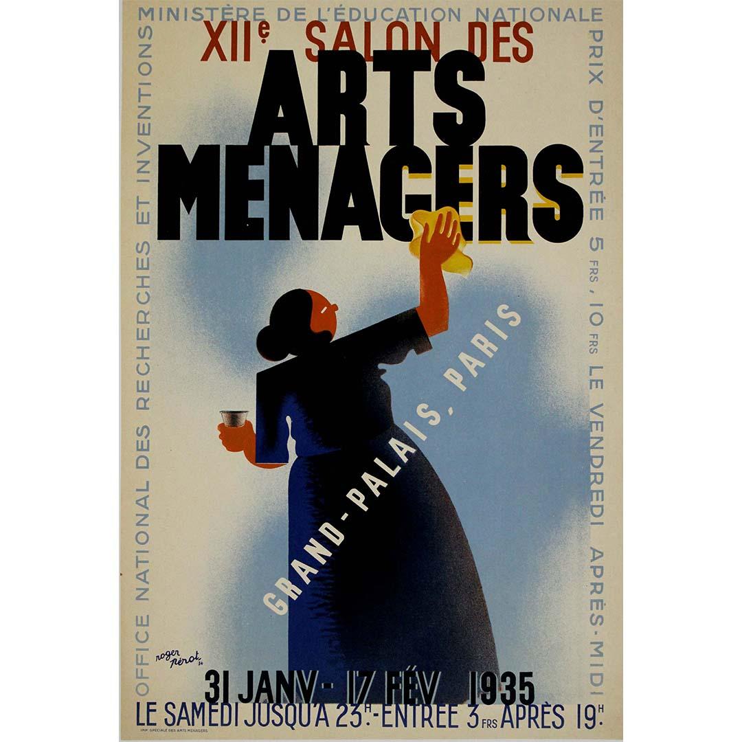 1935 original poster by Roger Pérot for the XIIe Salon des Arts Ménagers