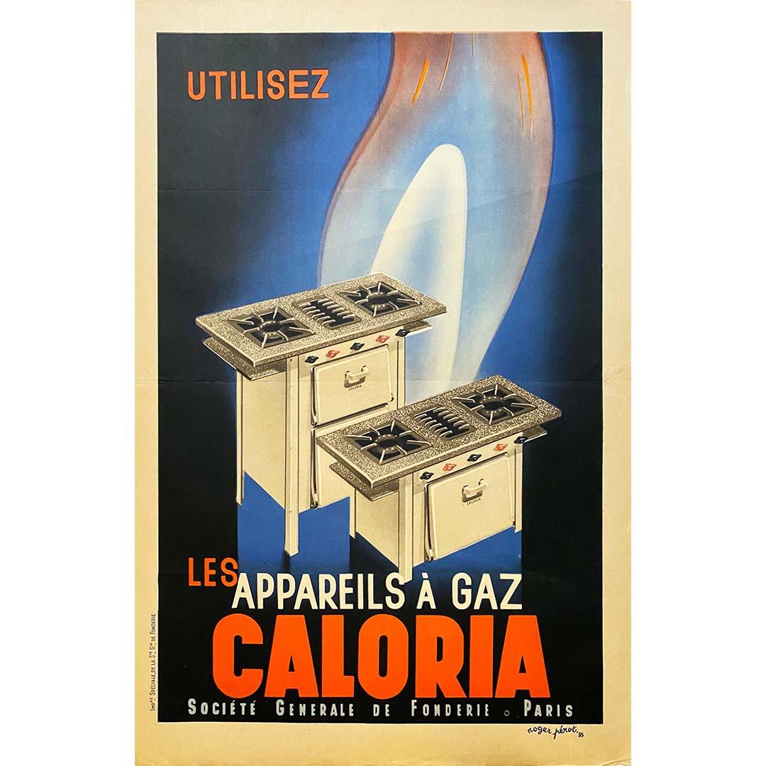 Original poster realized by Roger Perot for the brand Caloria - Art Deco For Sale 1