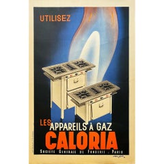 Original poster realized by Roger Perot for the brand Caloria - Art Deco