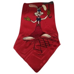 Roger Rabbit red silk tie