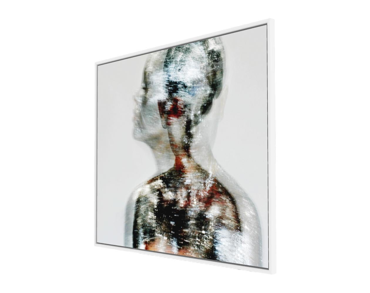 Human Alien - Abstract Expressionist Art Photography - Gray Abstract Photograph by Roger Reist