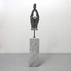 Zeitgenössische männliche Torso-Skulptur aus Bronze