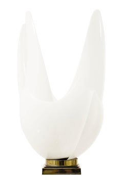 Roger Rougier 1970s Acrylic Floriform Blooming Tulip Table Lamp