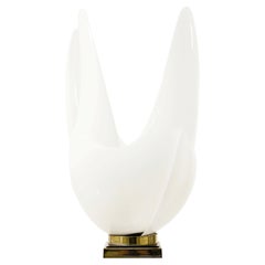 Roger Rougier 1970s Acrylic Floriform Blooming Tulip Table Lamp