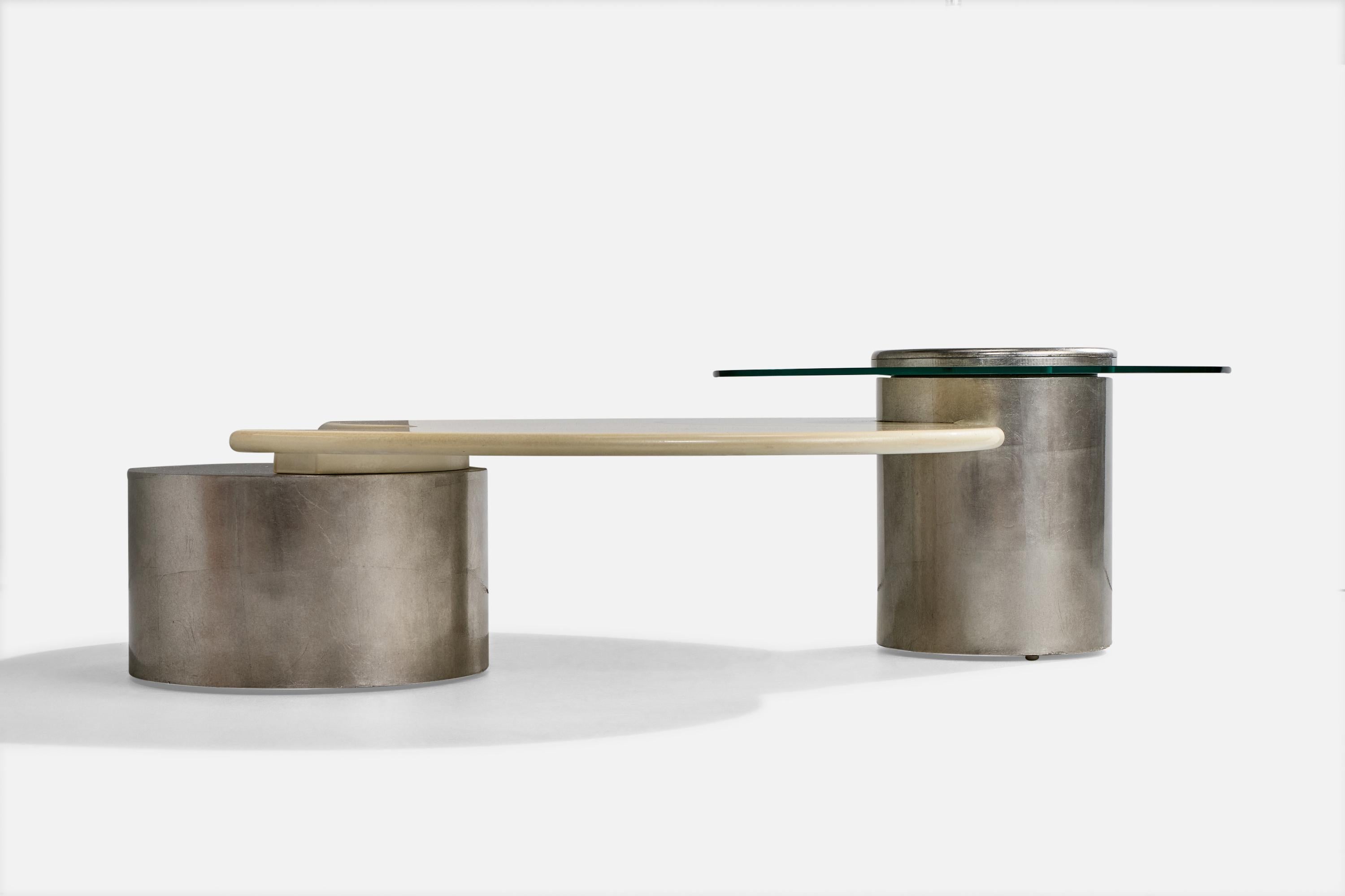 Roger Rougier, Coffee Table, Wood, Glass, Canada, 1970s In condizioni buone in vendita a High Point, NC