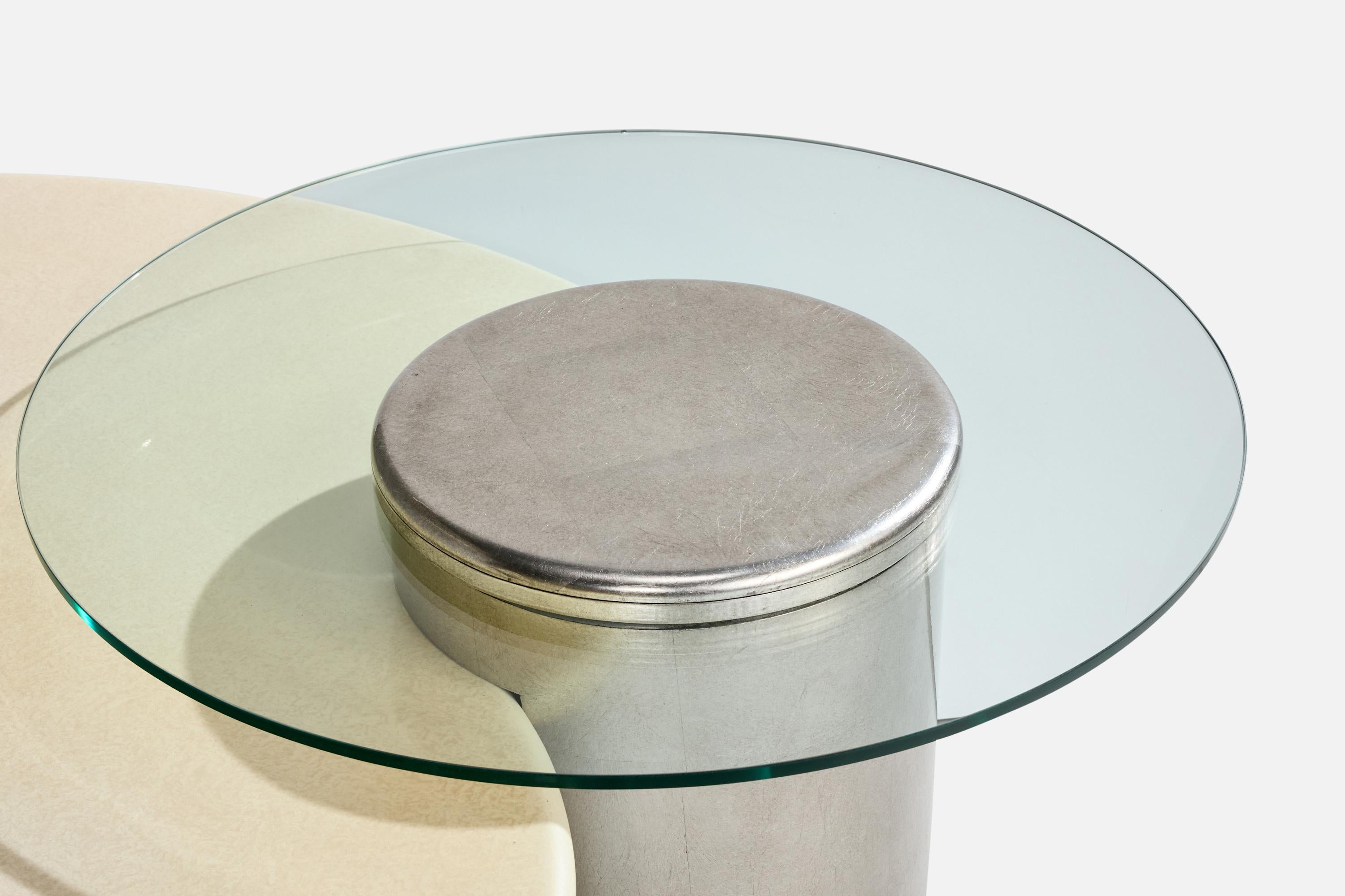 Vetro Roger Rougier, Coffee Table, Wood, Glass, Canada, 1970s in vendita