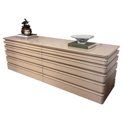 Roger Rougier Cream Modernist Dresser — Sculptural c1980s Canadian Design