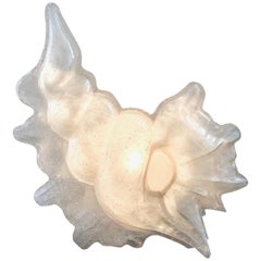 Vintage Roger Rougier Illuminated Lucite Figural Conch Shell Lamp, Mid-Century Modern 