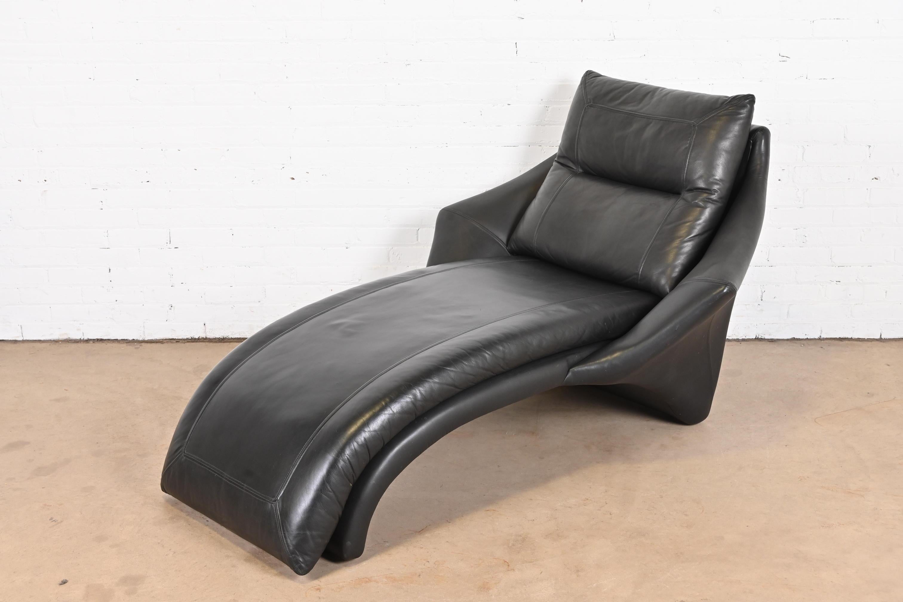 small leather chaise lounge