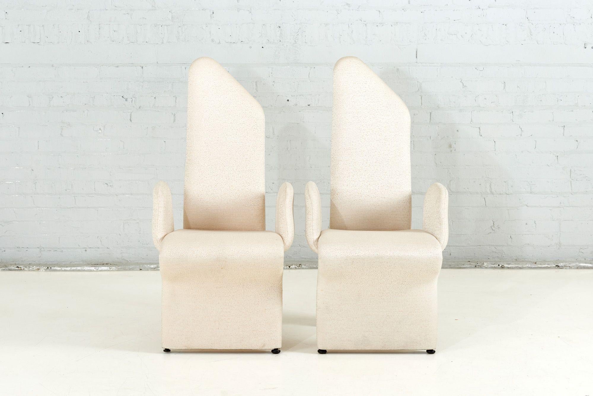 Roger Rougier Set of 6 Post Modern Dining Chairs, 1980 For Sale 3
