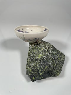 'Pot on a Rock - Iris Finger Bowl' by Roger Runge, Porcelain and Ceramic