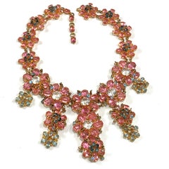 Roger Scemama French vintage Couture Waterfall Bib Necklace