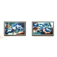American abstract paintings by Roger Selchow - Diptych