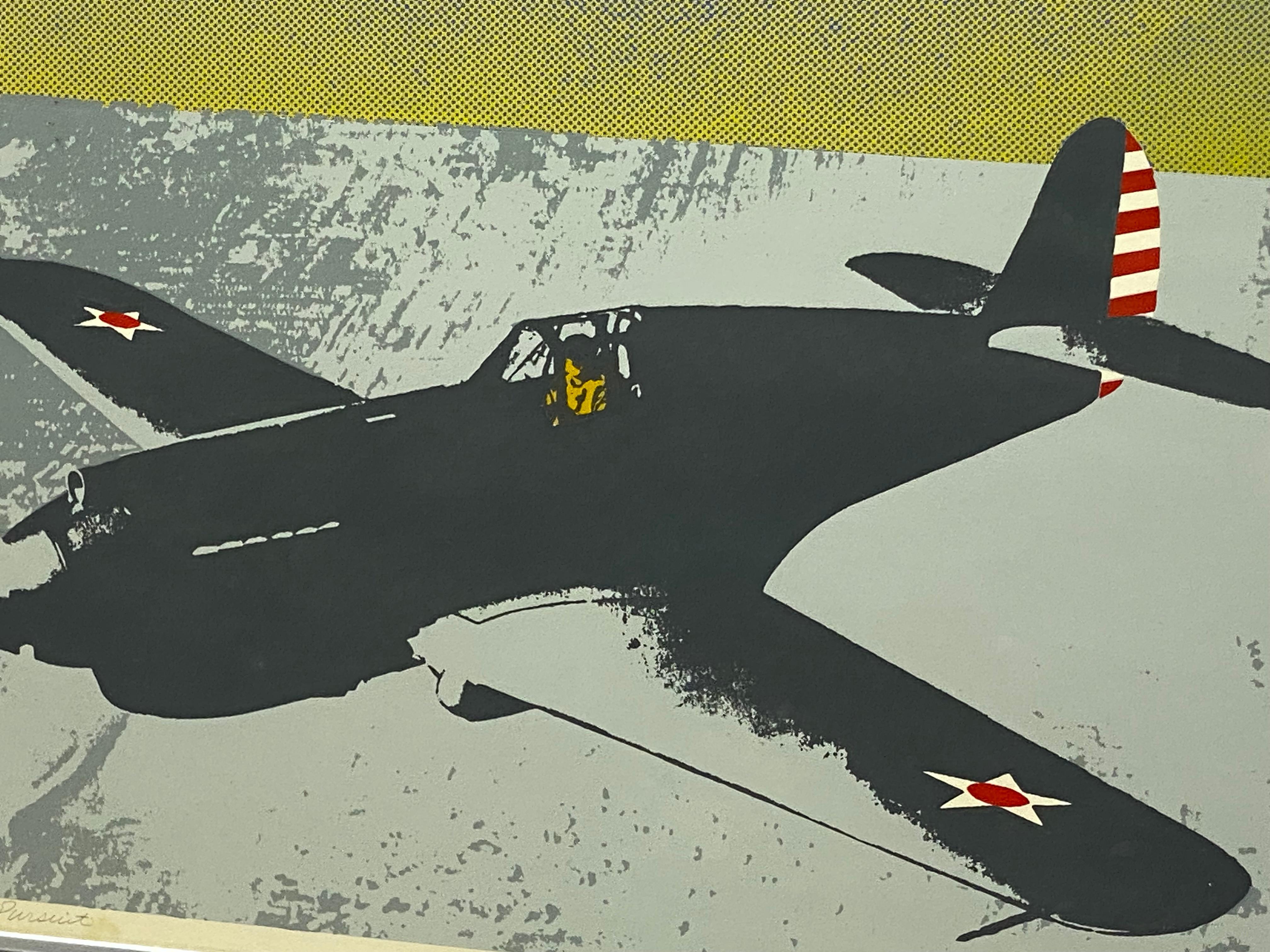 Roger Shimomura Curtiss P-40 Lithograph, 1969 In Good Condition In Garnerville, NY