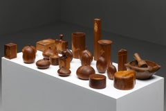 Scultura in legno di Roger Sloan, metà del secolo scorso, Studio americano, anni '70