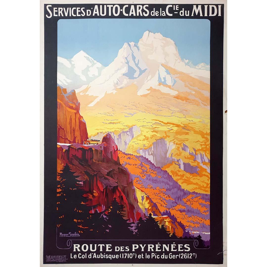 A Original poster made by Roger Soubie - The road to the Pyrénées Railway For Sale 1