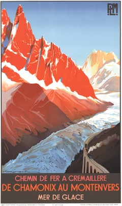 Roger Soubie-De Chamonix au Montenvers-38.5" x 22.75"-Lithograph-1982-Vintage