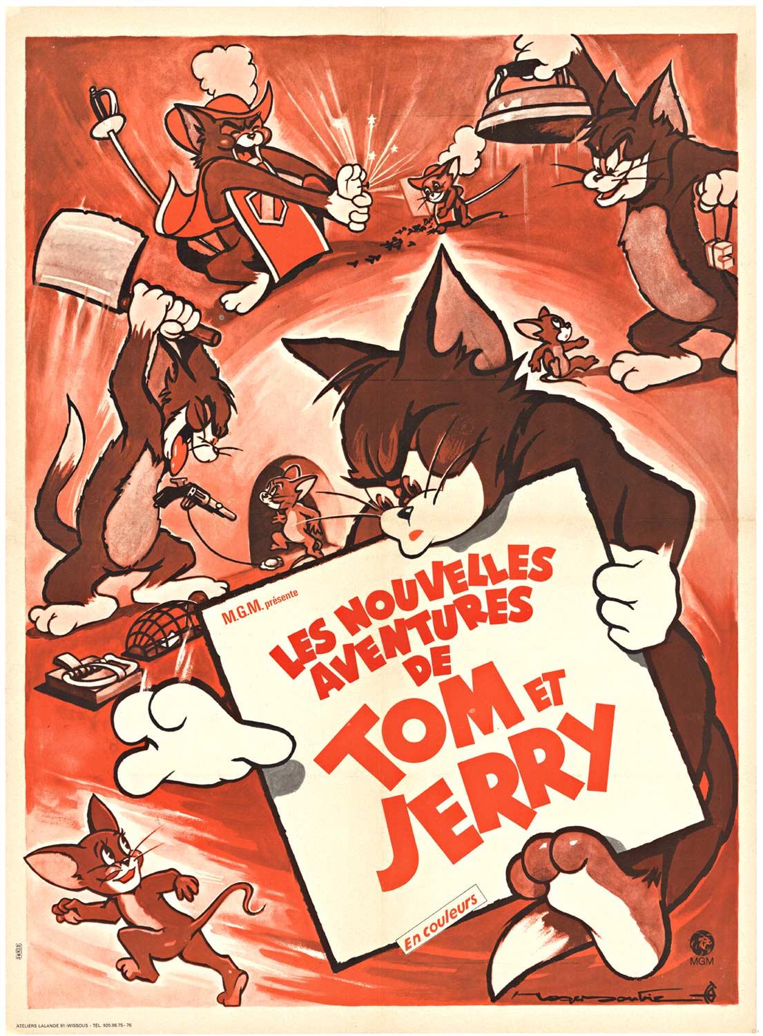 Roger Soubie - 'Tom and Jerry, the New Adventures' vintage cartoon movie  poster For Sale at 1stDibs